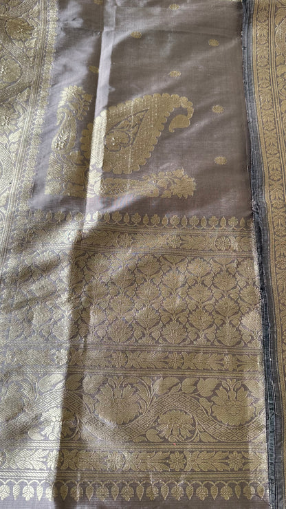 Nude color kadhwa katan silk dupatta