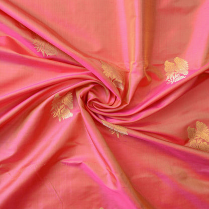 Pink dhoop chau katan silk fabric