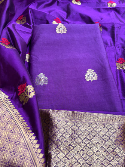 Purple Chiniya Katan kadhwa suit set