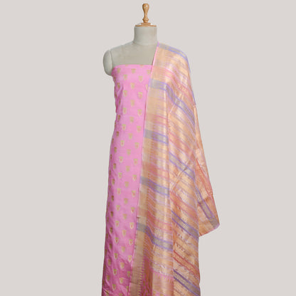 Pink kora Katan 3 piece suit set