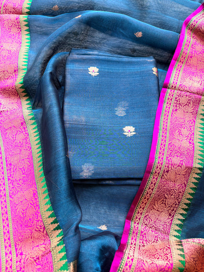 Blue kora tissue suit set