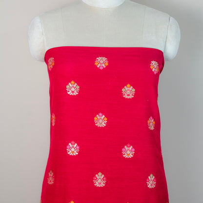 Red Moonga Silk Meenadar  suit set