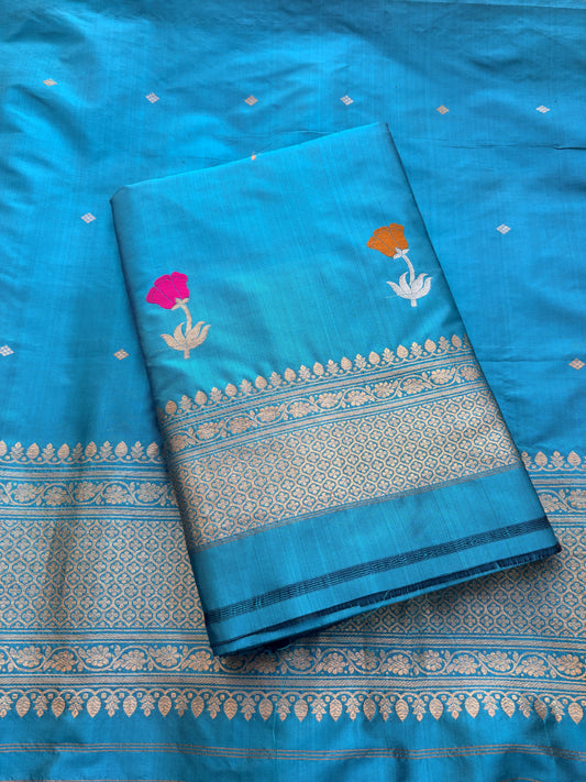 Blue Katan by Katan  silk suit set