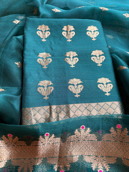 Green Chiniya meenadar suit set