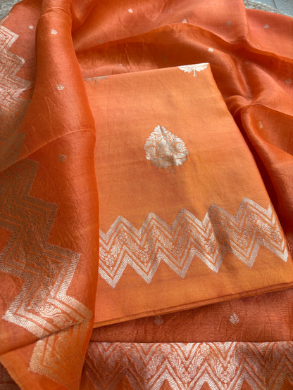 Orange Chiniya kora suit set