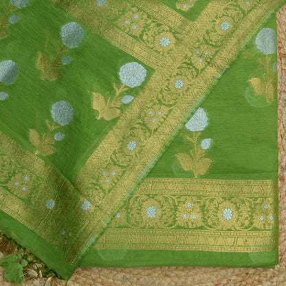 Light green Sona Rupa Chanderi suit set