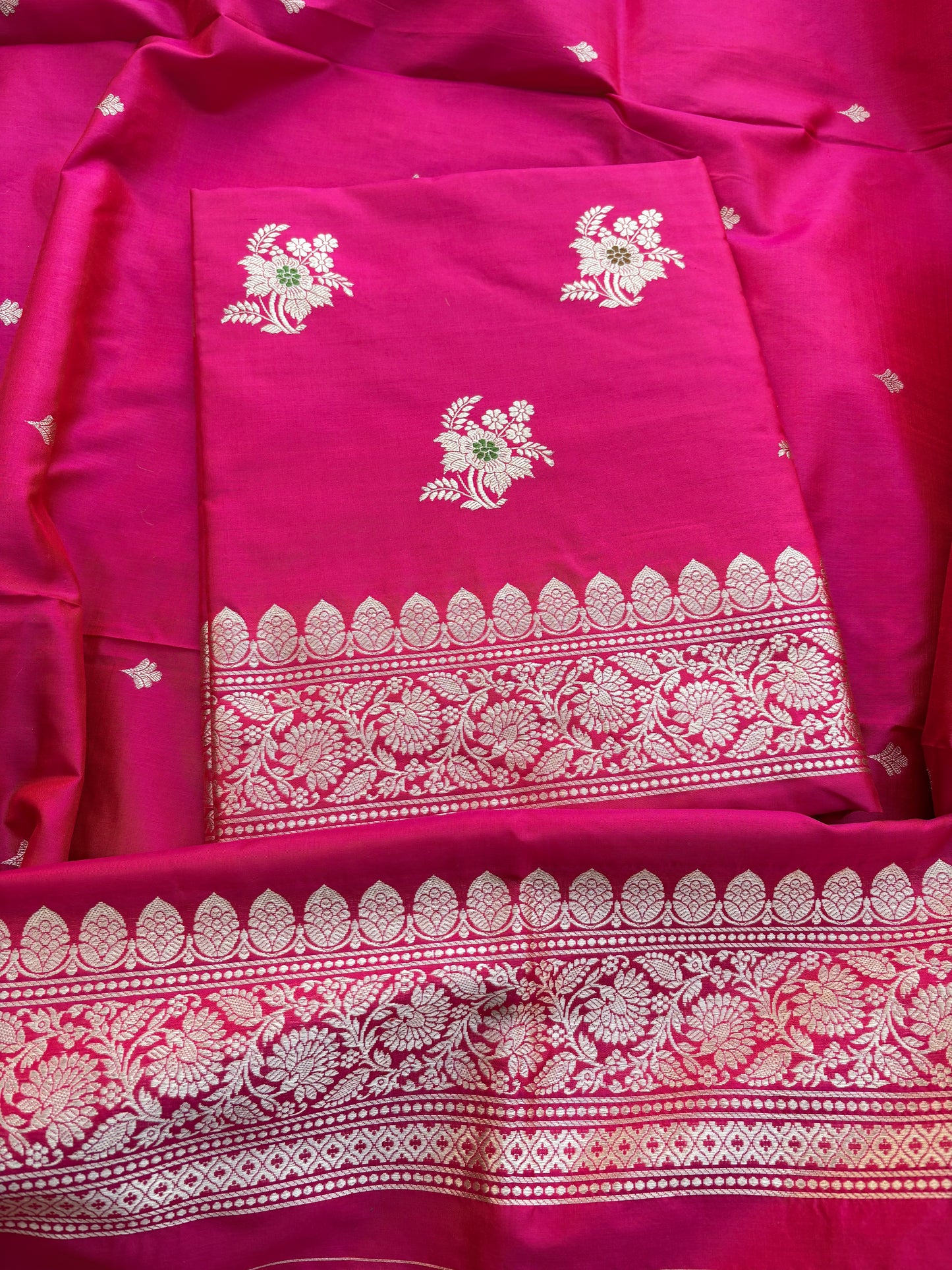 Pink katan by katan meenadar suit set