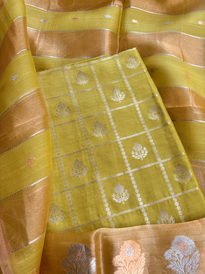 Lime green Chiniya kora suit set
