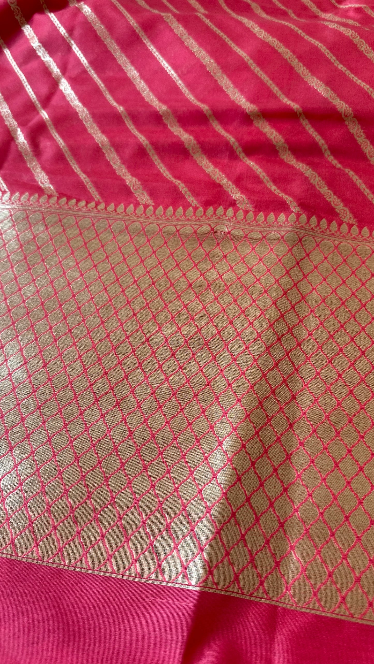 Dull red premium Banarasi silk dupatta