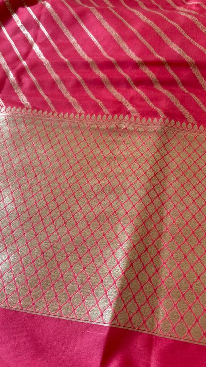 Dull red premium Banarasi silk dupatta