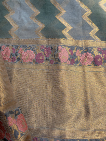 Grey Chanderi Meenakshi suit set
