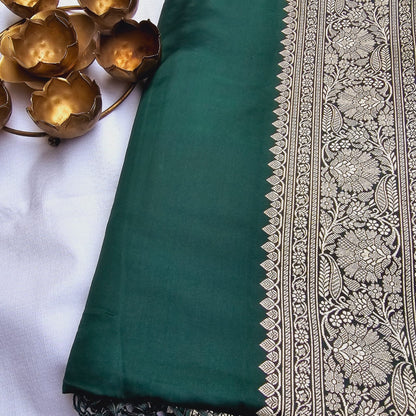 Premium Mashru Silk full Jaal border and pallu Saree.