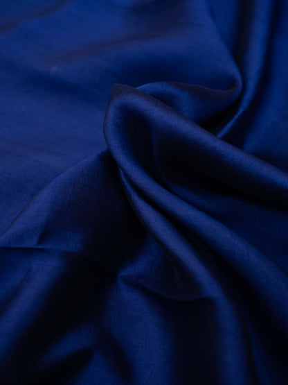 Blue brocade silk kadhwa suit set