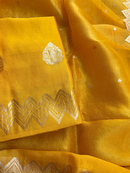 Yellow Chiniya kora suit set