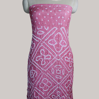 Onion Pink bandhani Paithani suit set