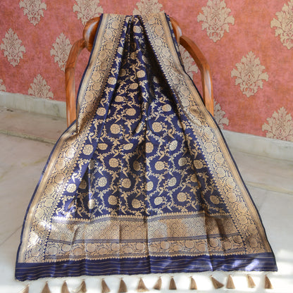 Blue katan by Katan silk dupatta