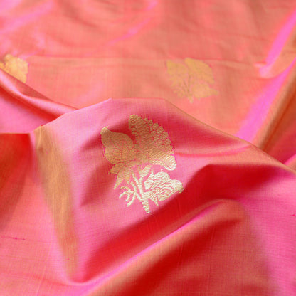 Pink dhoop chau katan silk fabric