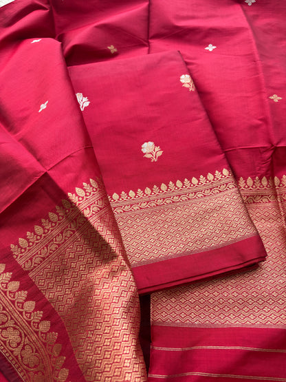 Red katan by katan silk suit set