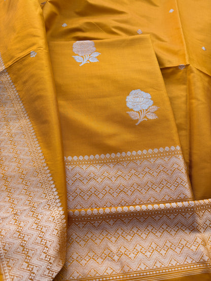 Gold katan by katan silk kadhwa suit set