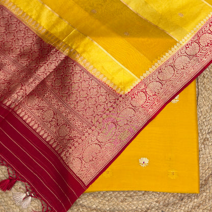 Mustard red shaded suit set