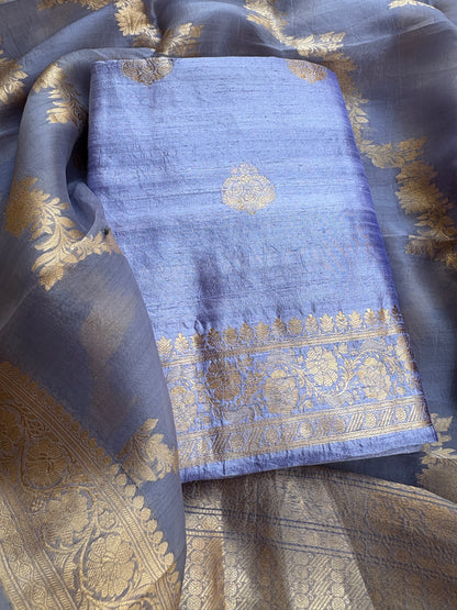 Raw silk kadhwa kurta, bottom , kora kadhwa dupatta