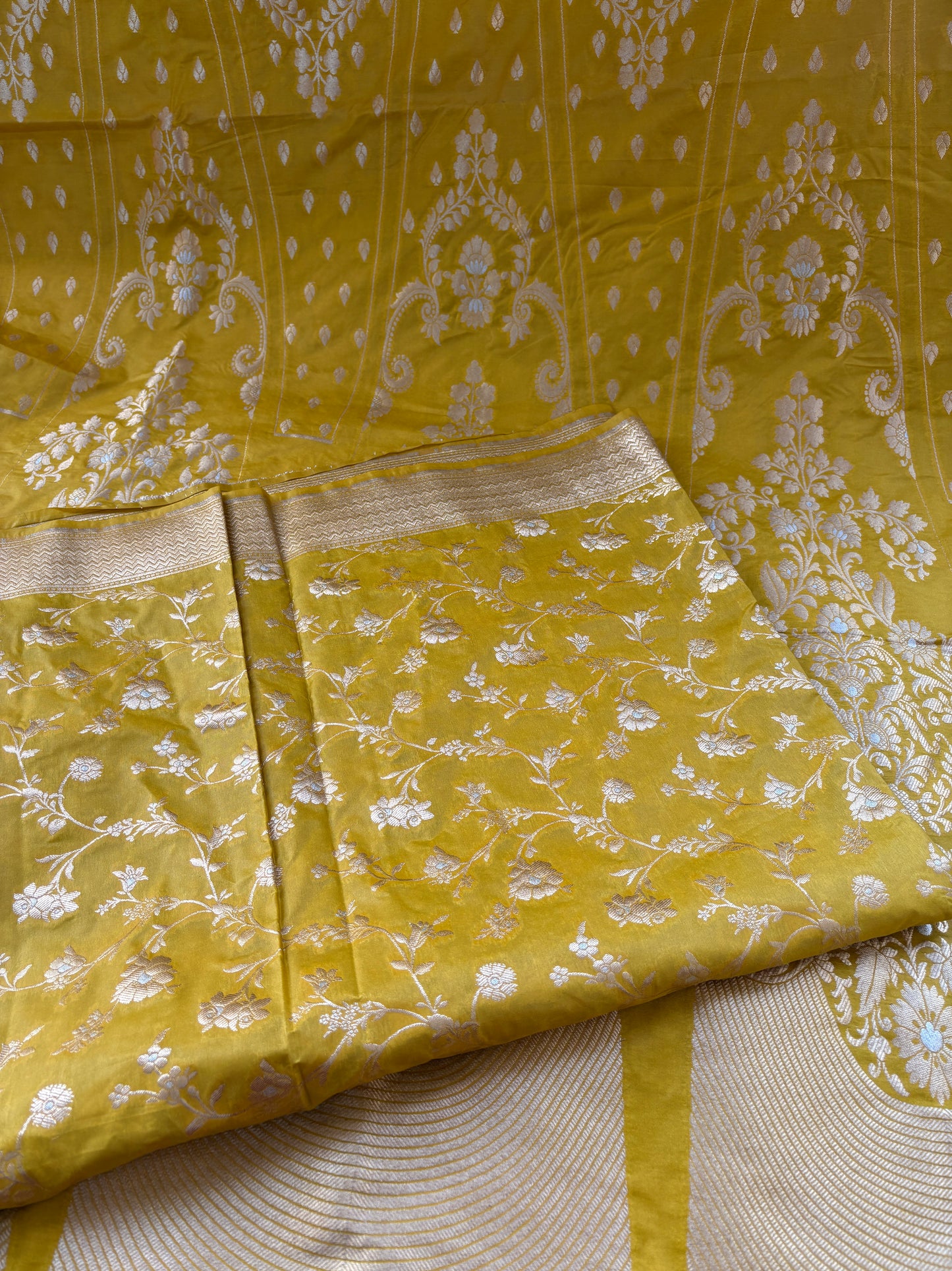 Yellow silk lehanga