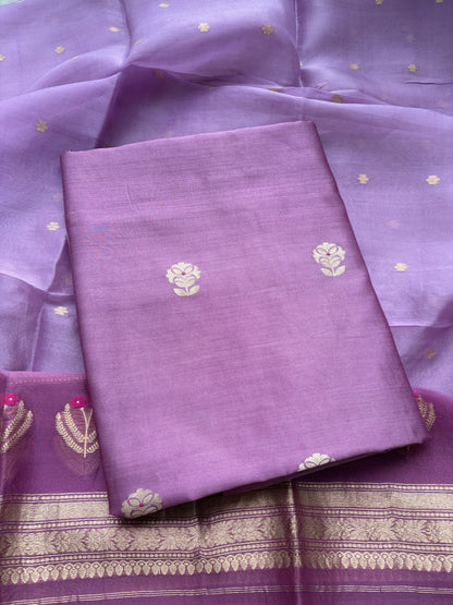 Lavender purple Chiniya silk suit set