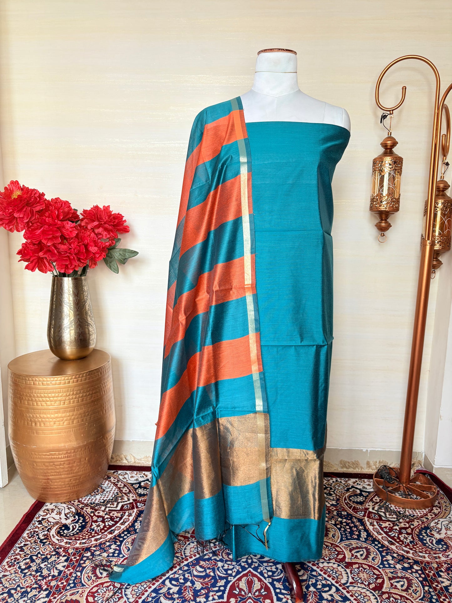 Blue premium cotton suit set