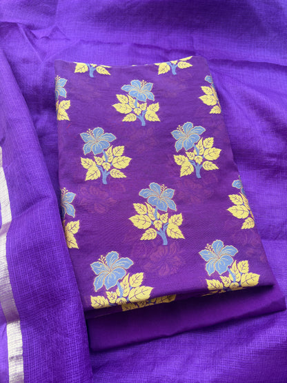 Purple Resham weaving suit with Kota Doria dupatta( Cc-04)