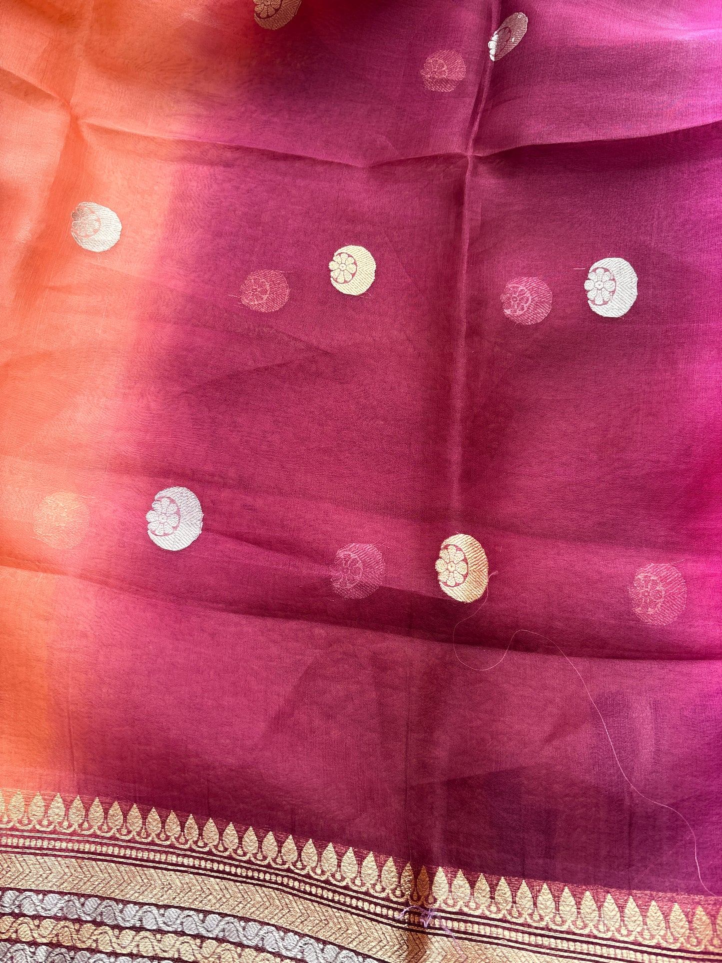 Wine kora silk kadhwa suit set