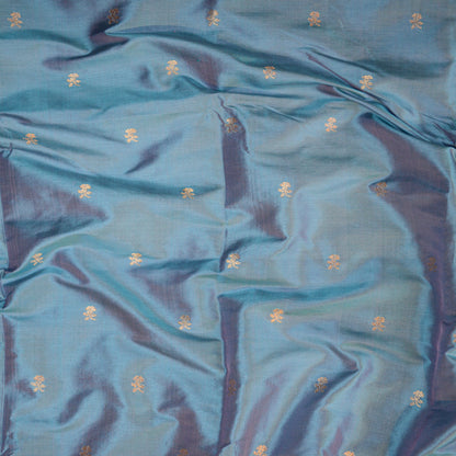 Blue katan silk fabric