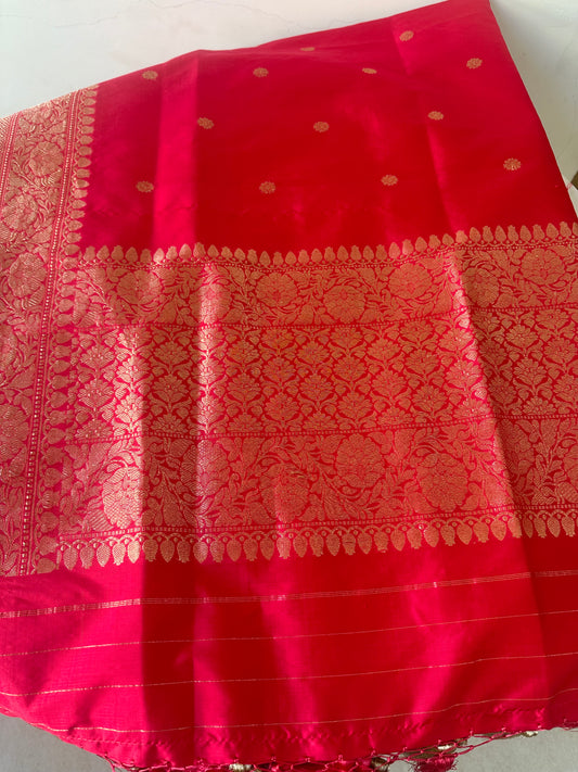 Red katan silk dupattas