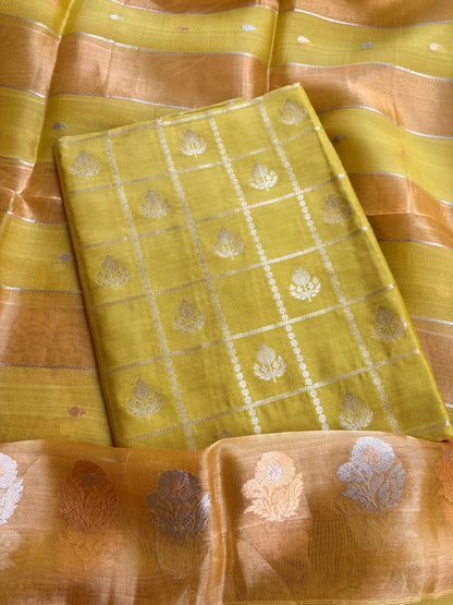 Lime green Chiniya kora suit set