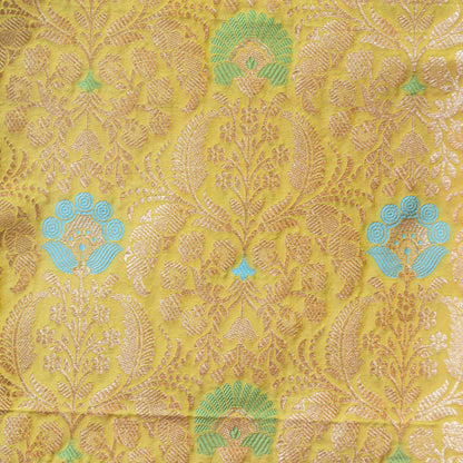Lime green katan silk fabric
