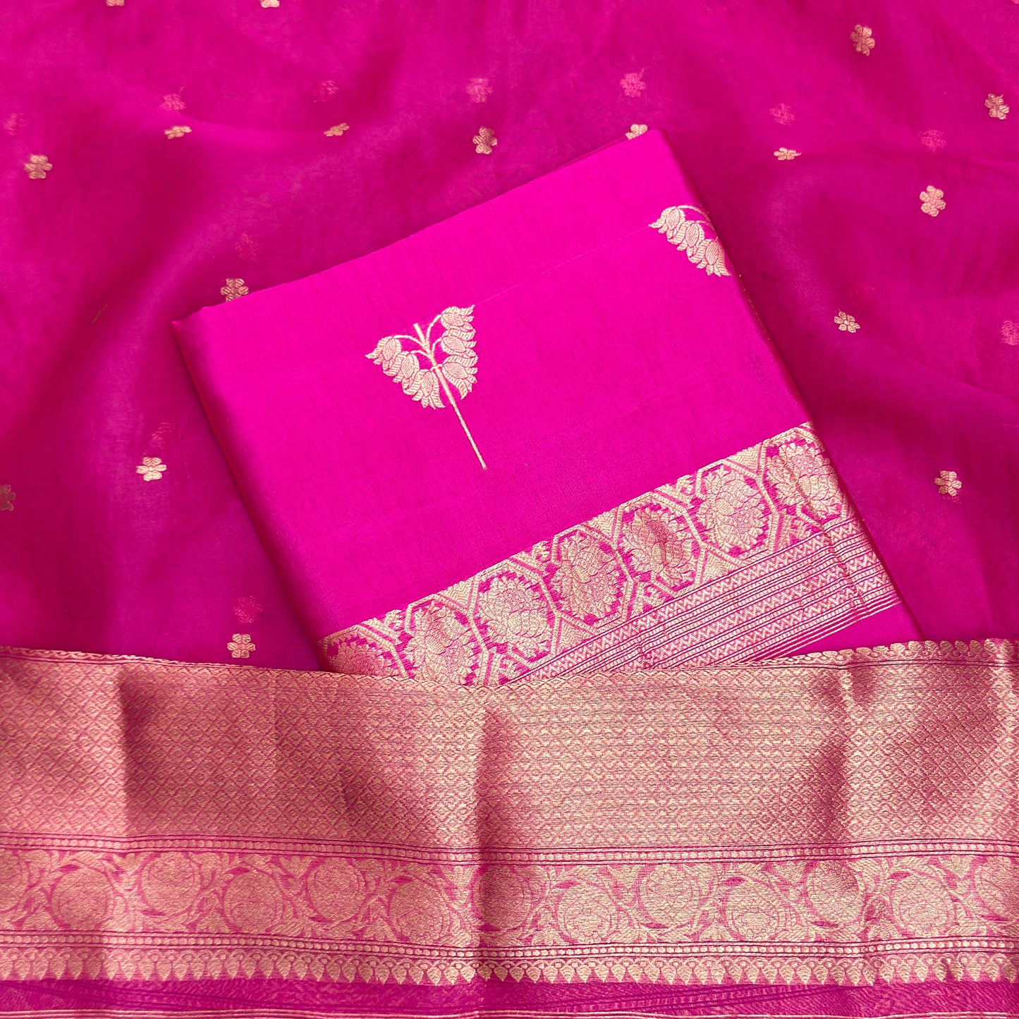 Pink Kora silk 3 piece suit set