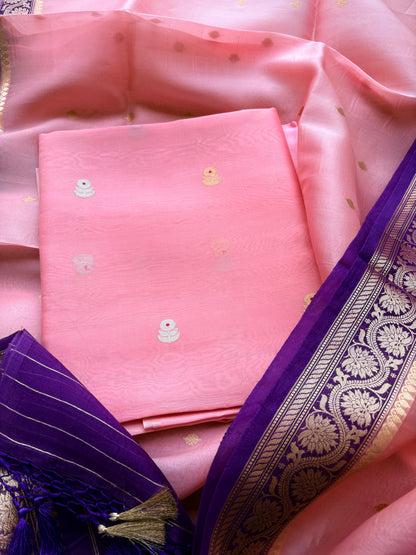 Pink lavender kora shaded suit set
