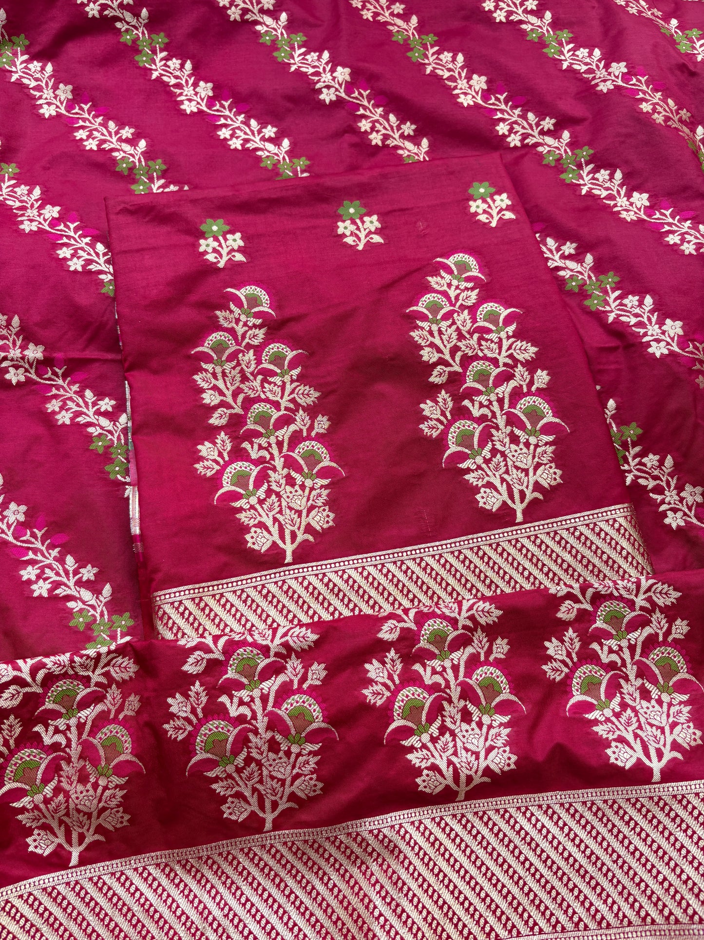 Red premium silk suit set