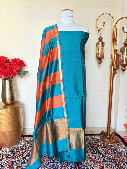 Blue premium cotton suit set