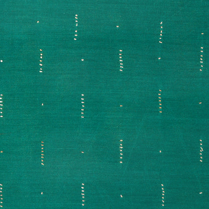 Green Swarovski work chanderi silk suit set
