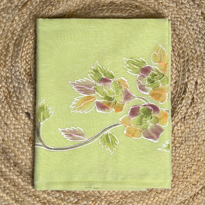 Green linen cotton suit set