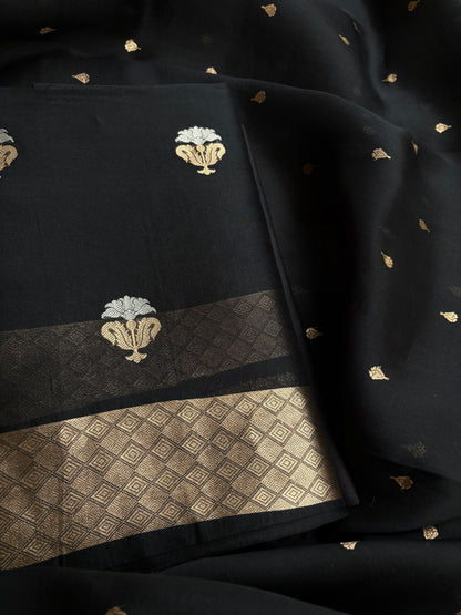 Black kora kadhwa 3 piece suit set