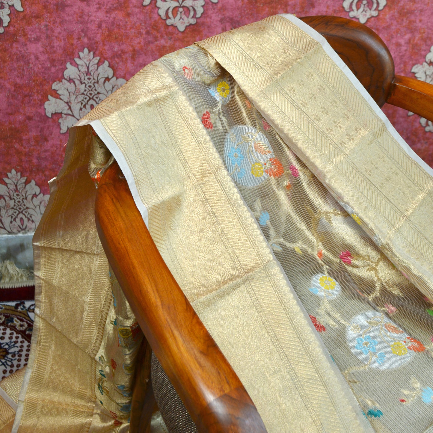 Pure Kota tissue meeendar jaal dupatta