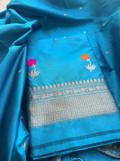 Blue Katan by Katan  silk suit set