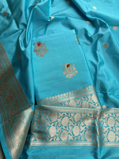 Blue katan by katan kadhwa meenadar suit set