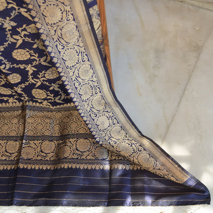 Blue katan by Katan silk dupatta