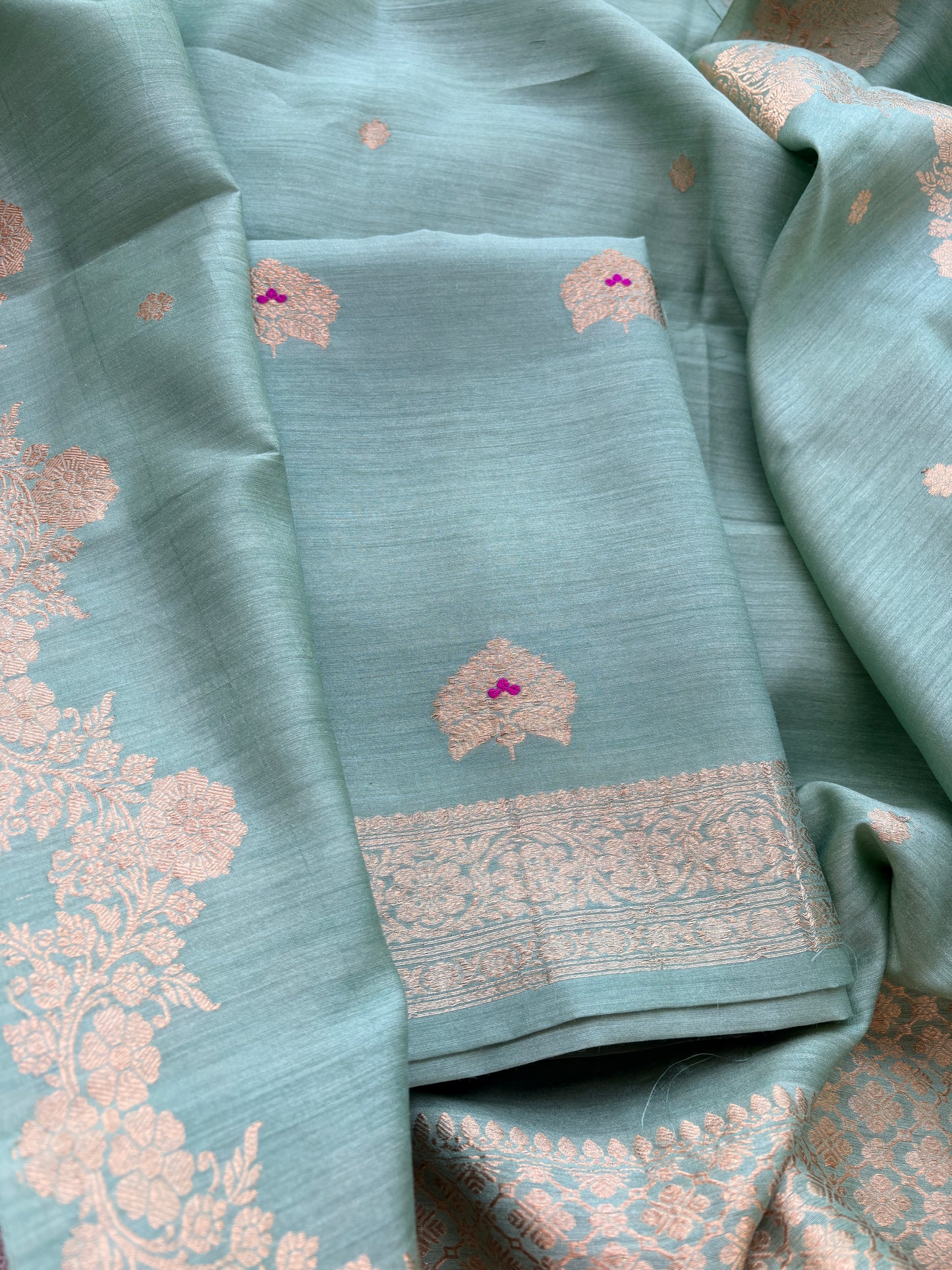 Turq moonga silk suit set ( kadhwa)