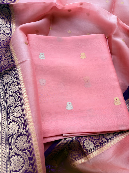 Pink lavender kora shaded suit set