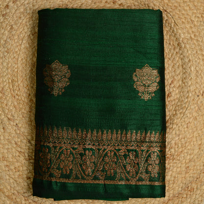 Green Raw Silk Suit Set