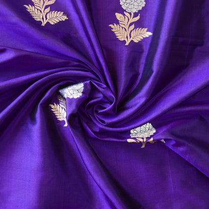 Purple katan silk fabric