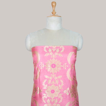 Pink jaal work katan by katan suit set